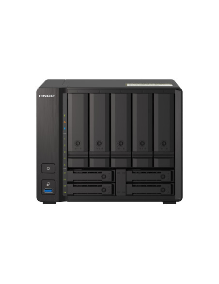 Qnap Ts-H973Ax Nas Tower Ryzen Embedded V1500B 8 Gb Ddr4 0 Tb Quts Hero Czarny