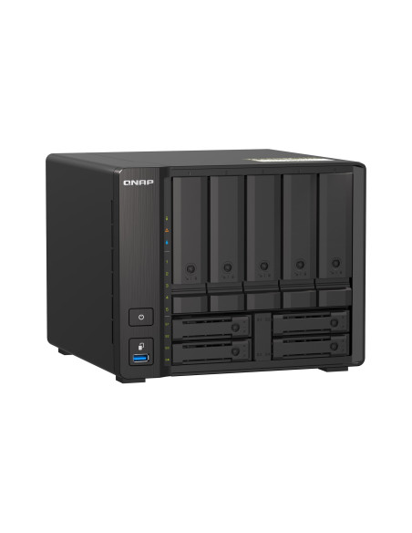 Qnap Ts-H973Ax Nas Tower Ryzen Embedded V1500B 8 Gb Ddr4 0 Tb Quts Hero Czarny