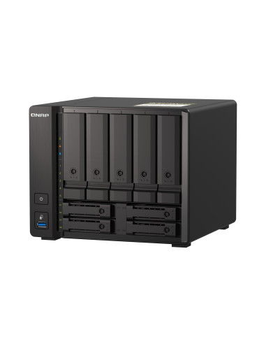 Qnap Ts-H973Ax Nas Tower Ryzen Embedded V1500B 8 Gb Ddr4 0 Tb Quts Hero Czarny