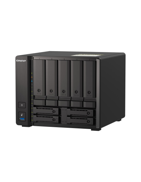 Qnap Ts-H973Ax Nas Tower Ryzen Embedded V1500B 8 Gb Ddr4 0 Tb Quts Hero Czarny