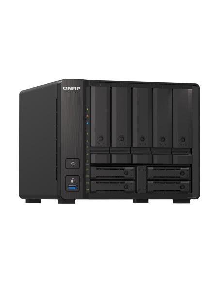 Qnap Ts-H973Ax Nas Tower Ryzen Embedded V1500B 8 Gb Ddr4 0 Tb Quts Hero Czarny