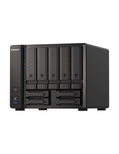 Qnap Ts-H973Ax Nas Tower Ryzen Embedded V1500B 8 Gb Ddr4 0 Tb Quts Hero Czarny