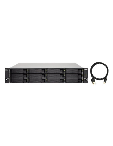 Qnap Tl-R1200C-Rp Obudowa Do Dysków Twardych Obudowa Hdd/Ssd Czarny, Szary 2.5/3.5"