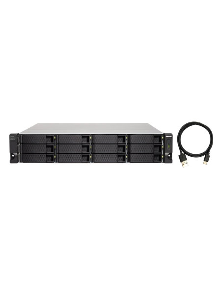 Qnap Tl-R1200C-Rp Obudowa Do Dysków Twardych Obudowa Hdd/Ssd Czarny, Szary 2.5/3.5"