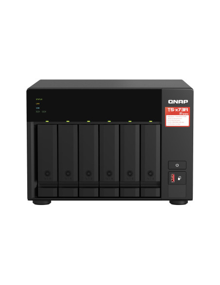 Qnap Ts-673A Nas Tower Ryzen Embedded V1500B 8 Gb Ddr4 0 Tb Qnap Turbo System Czarny