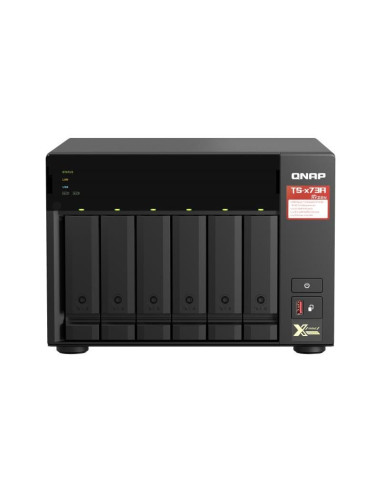 Qnap Ts-673A Nas Tower Ryzen Embedded V1500B 8 Gb Ddr4 0 Tb Qnap Turbo System Czarny