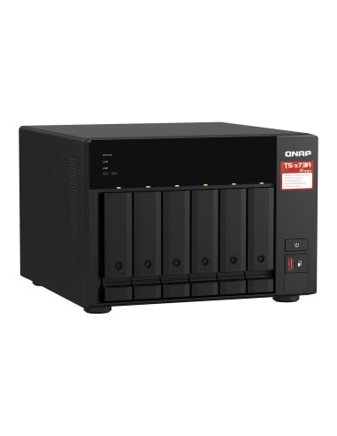 Qnap Ts-673A Nas Tower Ryzen Embedded V1500B 8 Gb Ddr4 0 Tb Qnap Turbo System Czarny
