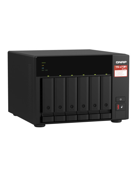 Qnap Ts-673A Nas Tower Ryzen Embedded V1500B 8 Gb Ddr4 0 Tb Qnap Turbo System Czarny