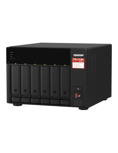 Qnap Ts-673A Nas Tower Ryzen Embedded V1500B 8 Gb Ddr4 0 Tb Qnap Turbo System Czarny
