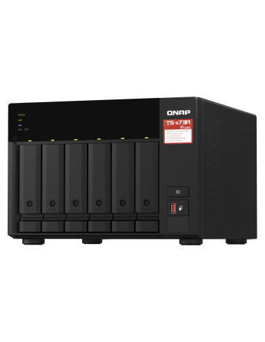 Qnap Ts-673A Nas Tower Ryzen Embedded V1500B 8 Gb Ddr4 0 Tb Qnap Turbo System Czarny