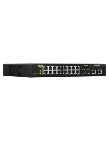 Qnap Qsw-M2116P-2T2S Łącza Sieciowe Zarządzany L2 2.5G Ethernet Obsługa Poe Czarny