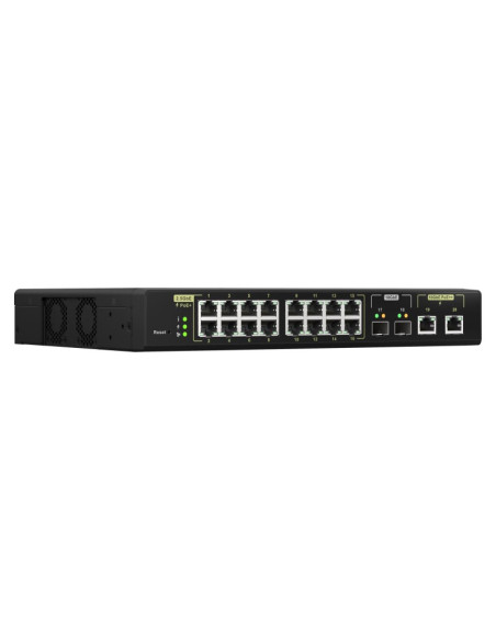 Qnap Qsw-M2116P-2T2S Łącza Sieciowe Zarządzany L2 2.5G Ethernet Obsługa Poe Czarny