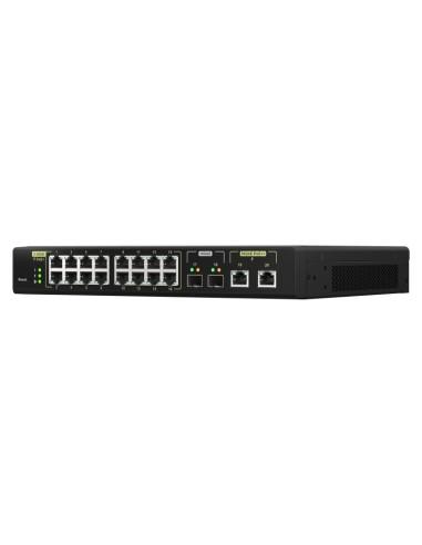 Qnap Qsw-M2116P-2T2S Łącza Sieciowe Zarządzany L2 2.5G Ethernet Obsługa Poe Czarny