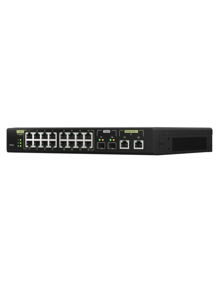Qnap Qsw-M2116P-2T2S Łącza Sieciowe Zarządzany L2 2.5G Ethernet Obsługa Poe Czarny