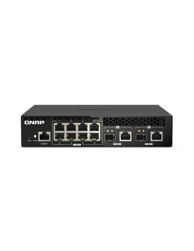 Qnap Qsw-M2108R-2C Łącza Sieciowe Zarządzany L2 2.5G Ethernet (100/1000/2500) Obsługa Poe Czarny