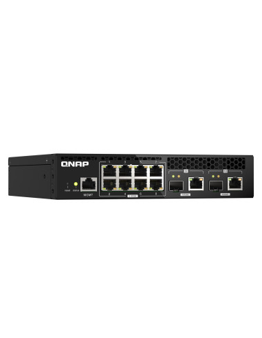 Qnap Qsw-M2108R-2C Łącza Sieciowe Zarządzany L2 2.5G Ethernet (100/1000/2500) Obsługa Poe Czarny