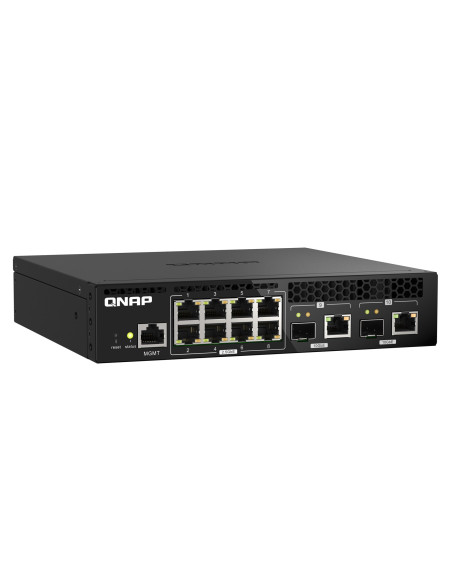 Qnap Qsw-M2108R-2C Łącza Sieciowe Zarządzany L2 2.5G Ethernet (100/1000/2500) Obsługa Poe Czarny