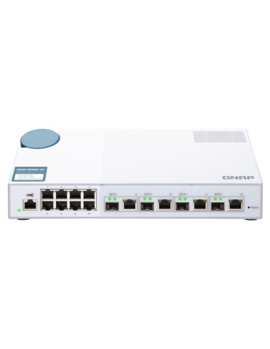 Qnap Qsw-M408-4C Łącza Sieciowe Zarządzany L2 Gigabit Ethernet (10/100/1000) Biały