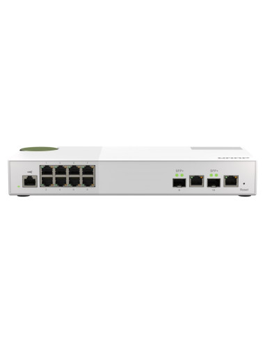 Qnap Qsw-M2108-2C Łącza Sieciowe Zarządzany L2 2.5G Ethernet (100/1000/2500) Szary, Biały