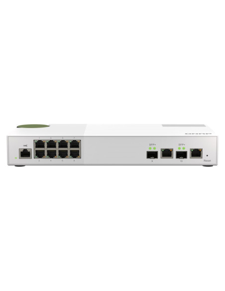 Qnap Qsw-M2108-2C Łącza Sieciowe Zarządzany L2 2.5G Ethernet (100/1000/2500) Szary, Biały