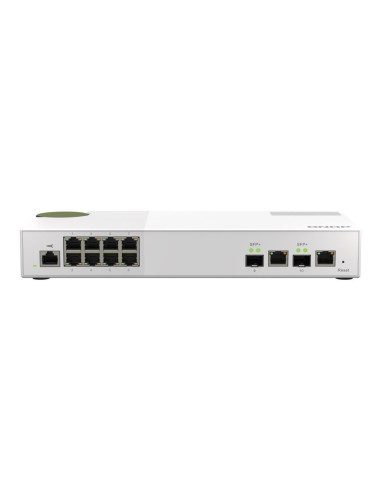 Qnap Qsw-M2108-2C Łącza Sieciowe Zarządzany L2 2.5G Ethernet (100/1000/2500) Szary, Biały