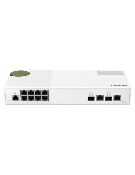 Qnap Qsw-M2108-2C Łącza Sieciowe Zarządzany L2 2.5G Ethernet (100/1000/2500) Szary, Biały