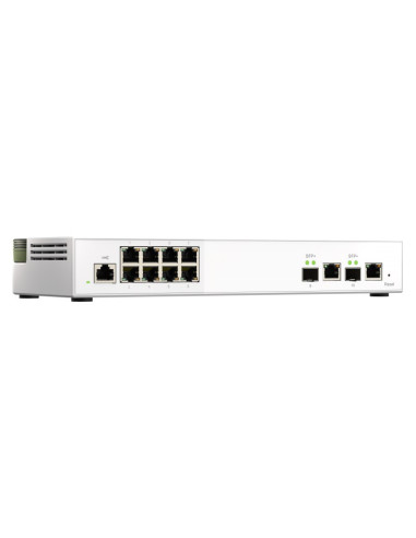 Qnap Qsw-M2108-2C Łącza Sieciowe Zarządzany L2 2.5G Ethernet (100/1000/2500) Szary, Biały