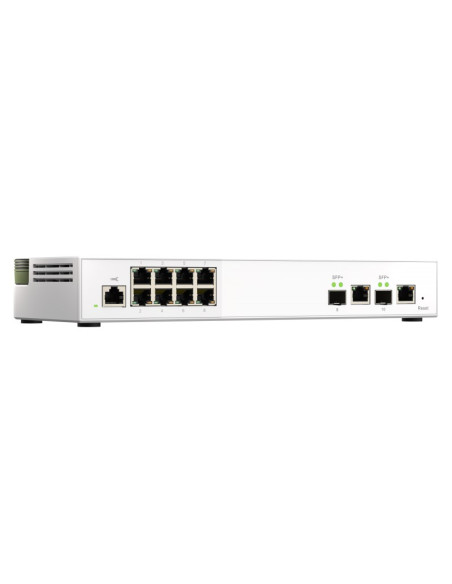 Qnap Qsw-M2108-2C Łącza Sieciowe Zarządzany L2 2.5G Ethernet (100/1000/2500) Szary, Biały