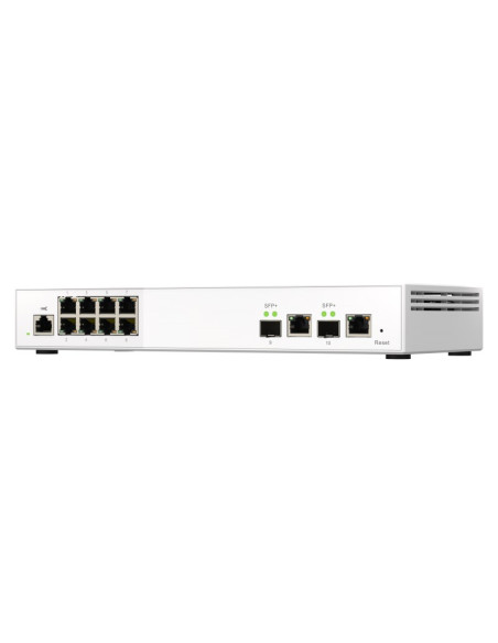 Qnap Qsw-M2108-2C Łącza Sieciowe Zarządzany L2 2.5G Ethernet (100/1000/2500) Szary, Biały
