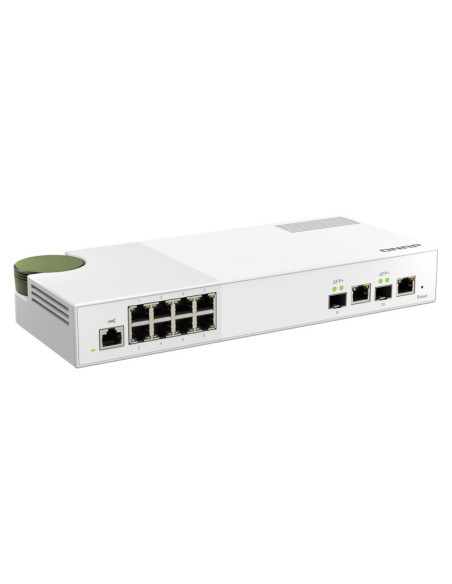 Qnap Qsw-M2108-2C Łącza Sieciowe Zarządzany L2 2.5G Ethernet (100/1000/2500) Szary, Biały