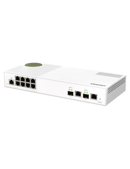Qnap Qsw-M2108-2C Łącza Sieciowe Zarządzany L2 2.5G Ethernet (100/1000/2500) Szary, Biały