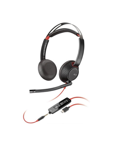 Poly Blackwire 5220 Stereo Usb-C Headset +3.5Mm Plug +Usb-C/A Adapter (Bulk)