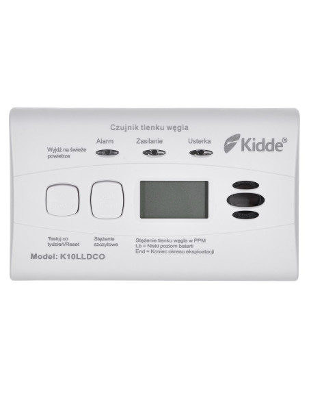 Czujnik Tlenku Węgla I Czadu Lcd K10Lldco Kidde