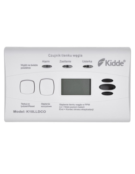 Czujnik Tlenku Węgla I Czadu Lcd K10Lldco Kidde