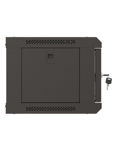 Szafa Instalacyjna Rack Wisząca 19" 4U 540X350 Czarna Drzwi Przeszklone Lanberg (Flat Pack)