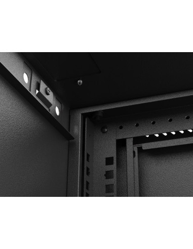 Szafa Instalacyjna Rack Wisząca 19" 4U 540X350 Czarna Drzwi Przeszklone Lanberg (Flat Pack)