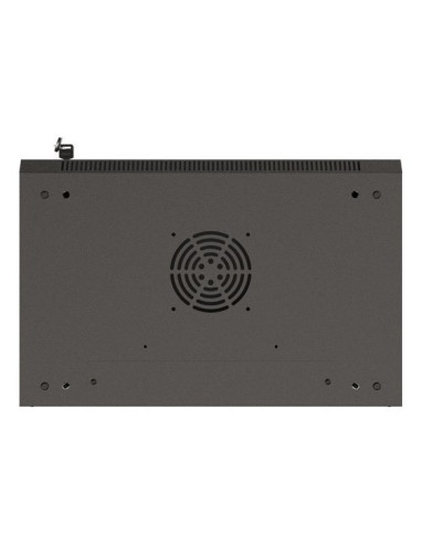 Szafa Instalacyjna Rack Wisząca 19" 4U 540X350 Czarna Drzwi Przeszklone Lanberg (Flat Pack)