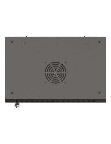 Szafa Instalacyjna Rack Wisząca 19" 4U 540X350 Czarna Drzwi Przeszklone Lanberg (Flat Pack)