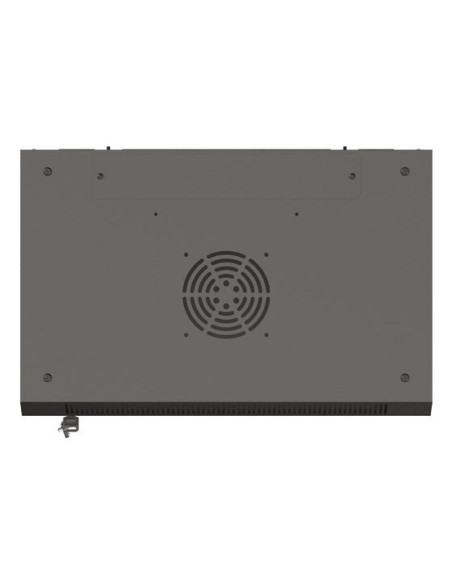 Szafa Instalacyjna Rack Wisząca 19" 4U 540X350 Czarna Drzwi Przeszklone Lanberg (Flat Pack)