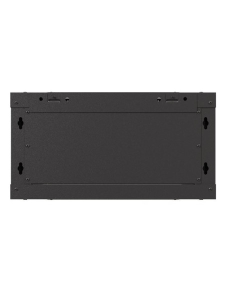 Szafa Instalacyjna Rack Wisząca 19" 4U 540X350 Czarna Drzwi Przeszklone Lanberg (Flat Pack)
