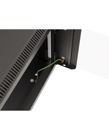Szafa Instalacyjna Rack Wisząca 19" 4U 540X350 Czarna Drzwi Przeszklone Lanberg (Flat Pack)