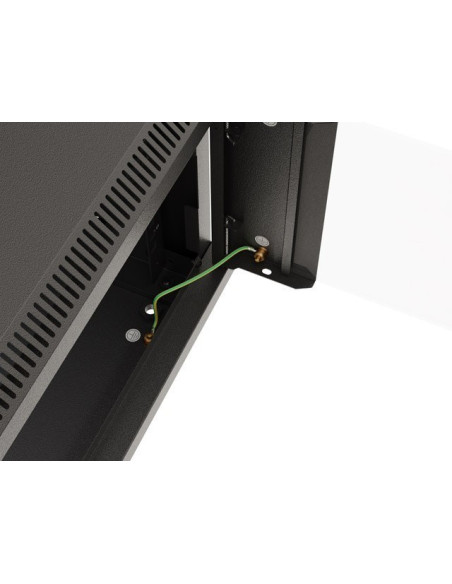 Szafa Instalacyjna Rack Wisząca 19" 4U 540X350 Czarna Drzwi Przeszklone Lanberg (Flat Pack)