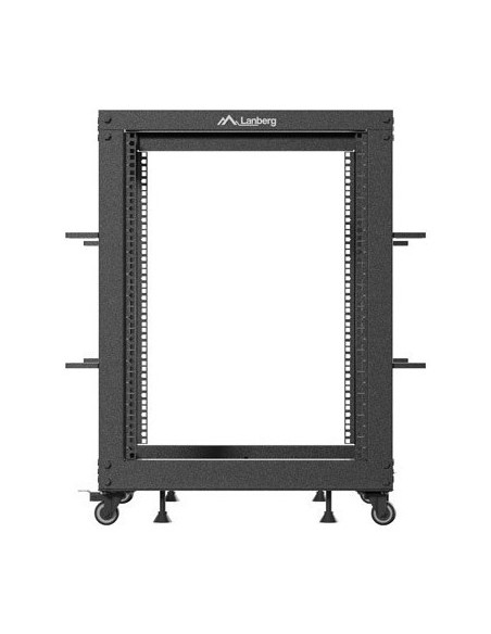Open Rack 19" 15U 600X600-1100 Regulowany Czarny Lanberg