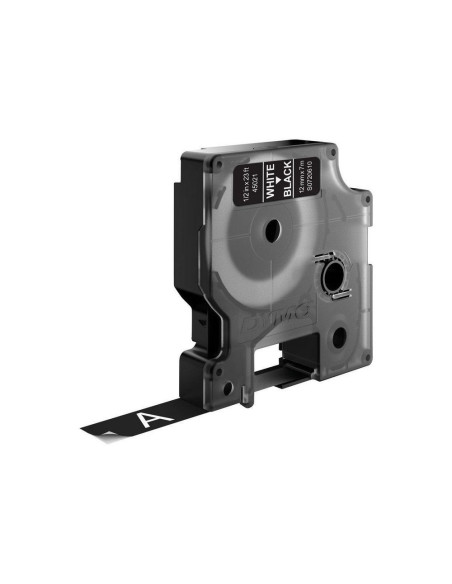 Dymo D1 - Standard Etykiety - Biały Na Czarnym - 12Mm X 7M
