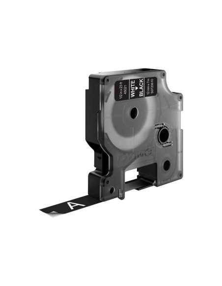 Dymo D1 - Standard Etykiety - Biały Na Czarnym - 12Mm X 7M