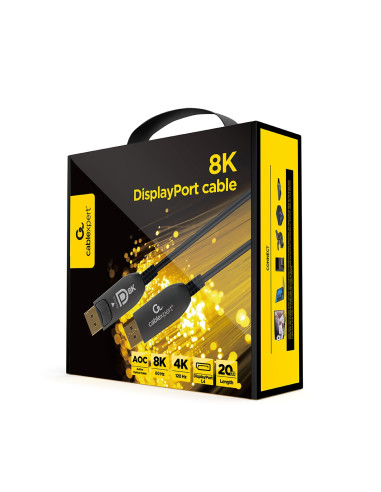 Gembird Cc-Dp8K-Aoc-20M Kabel Displayport Czarny