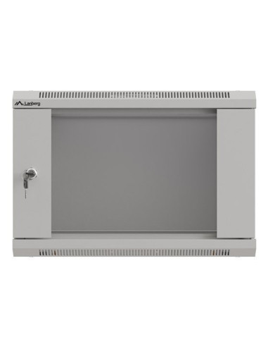 Szafa Instalacyjna Rack Wisząca 19" 6U 540X350 Szara Drzwi Przeszklone Lanberg (Flat Pack)
