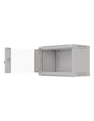 Szafa Instalacyjna Rack Wisząca 19" 6U 540X350 Szara Drzwi Przeszklone Lanberg (Flat Pack)