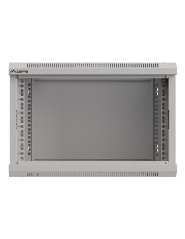 Szafa Instalacyjna Rack Wisząca 19" 6U 540X350 Szara Drzwi Przeszklone Lanberg (Flat Pack)