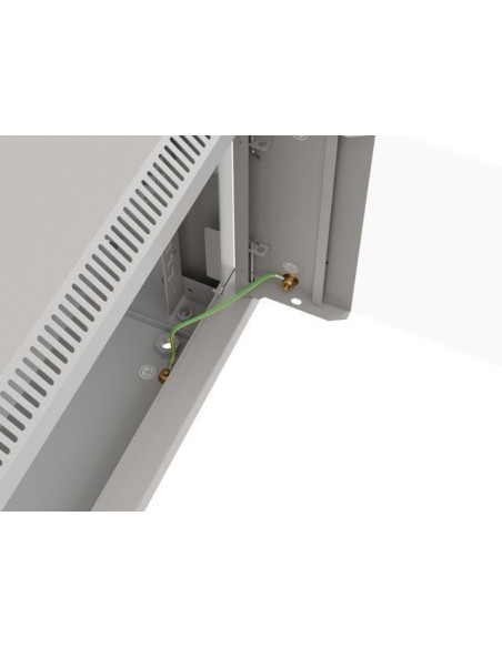 Szafa Instalacyjna Rack Wisząca 19" 6U 540X350 Szara Drzwi Przeszklone Lanberg (Flat Pack)